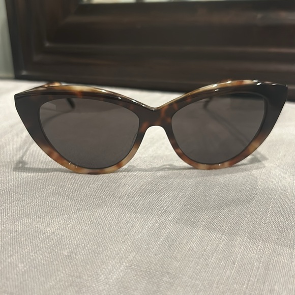 Saint Laurent 55mm Cat Eye Sunglasses Tortoise - Picture 8 of 8